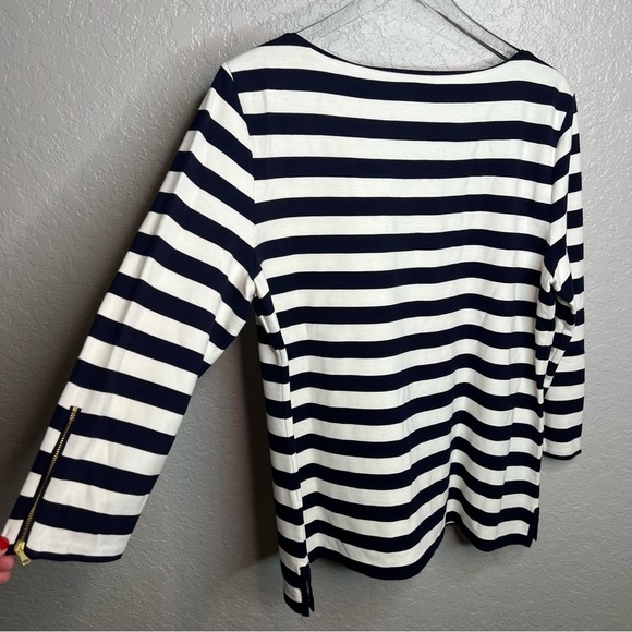 Talbots Long Sleeve Striped Blouse - Picture 5 of 7